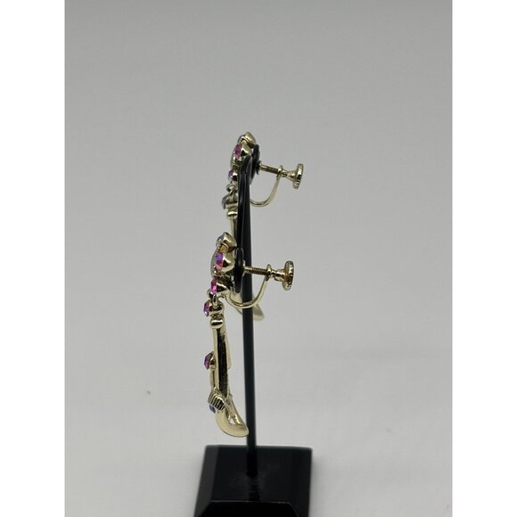 Vintage STAR Necklace & Earrings Set, Gold-Tone, w/Aurora Borealis Rhinestones-- - Picture 12 of 15